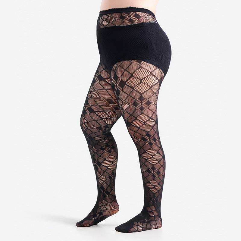Колготки женские с жаккардовым ромбовым узором